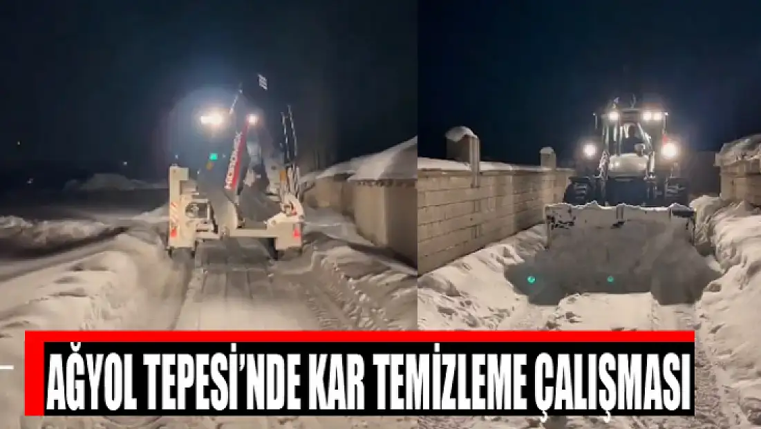 Ağyol Tepesi’nde kar temizleme çalışması