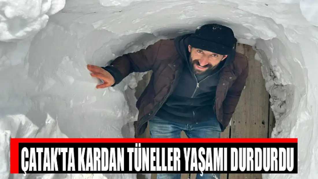 Çatak'ta kardan tüneller yaşamı durdurdu