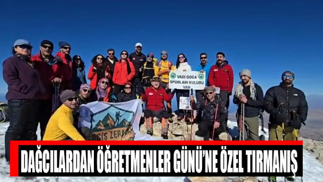 Dağcılardan Öğretmenler Günü’ne özel tırmanış