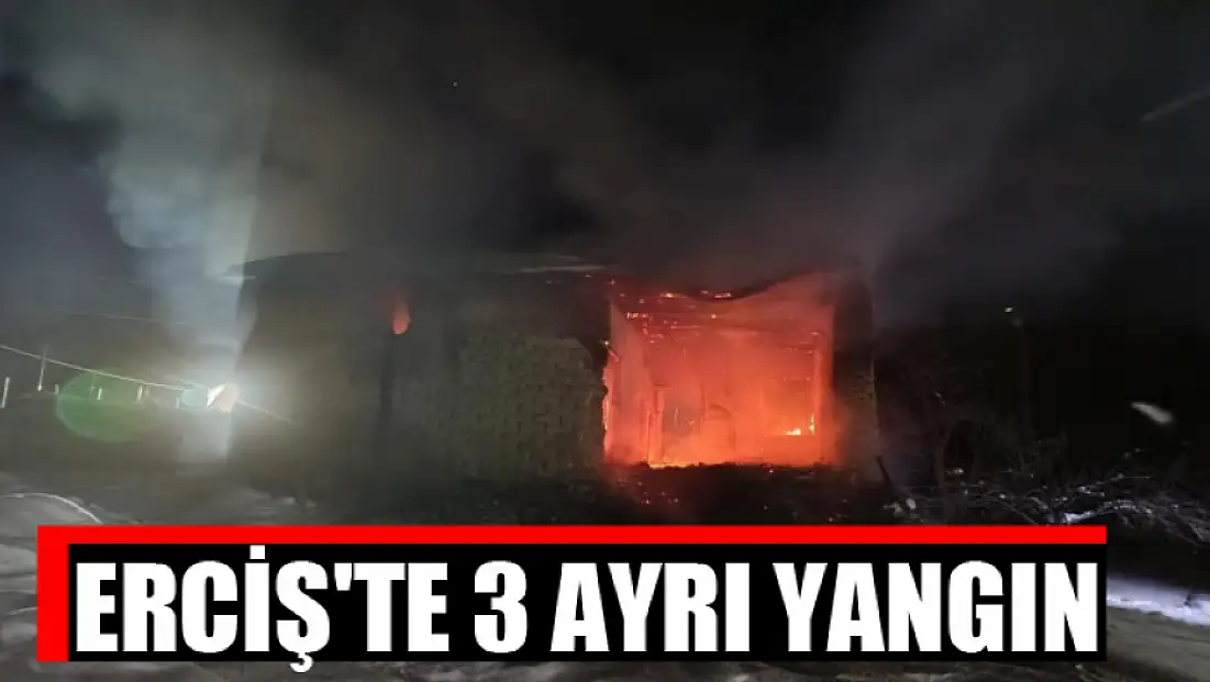 Erciş'te 3 ayrı yangın