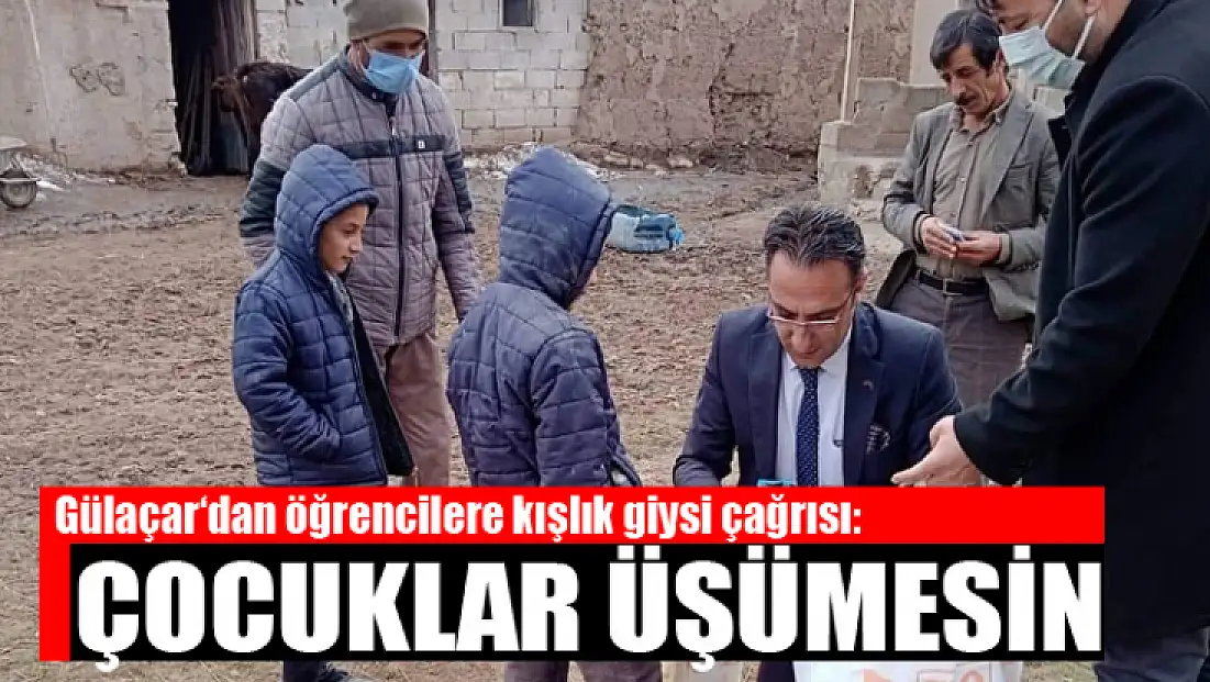 Gülaçar‘dan öğrencilere kışlık giysi çağrısı