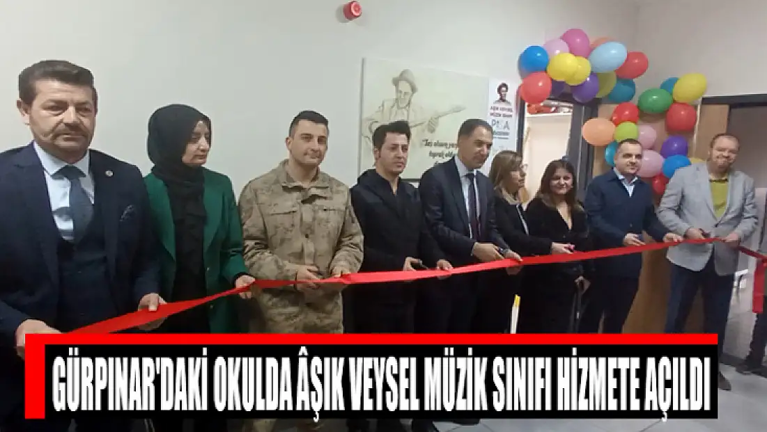 Gürpınar'daki okulda Âşık Veysel Müzik Sınıfı hizmete açıldı