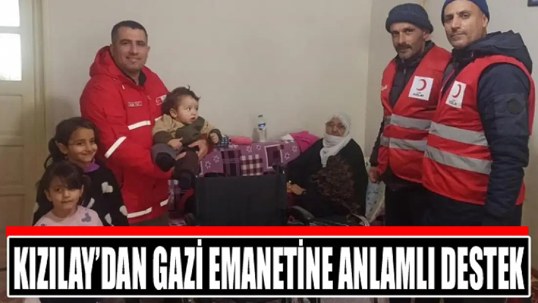Kızılay’dan Gazi emanetine anlamlı destek