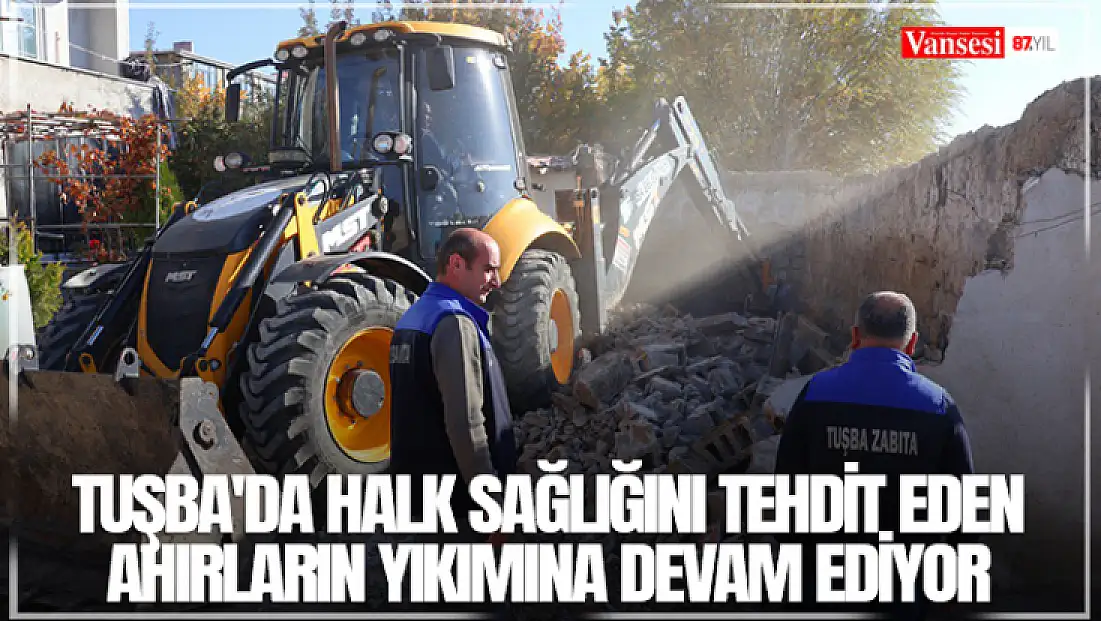 Tuşba'da halk sağlığını tehdit eden ahırların yıkımına devam ediyor