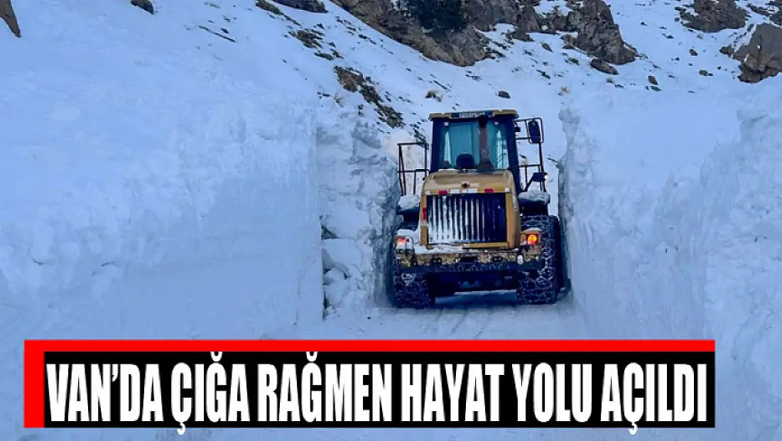 Van’da çığa rağmen hayat yolu açıldı