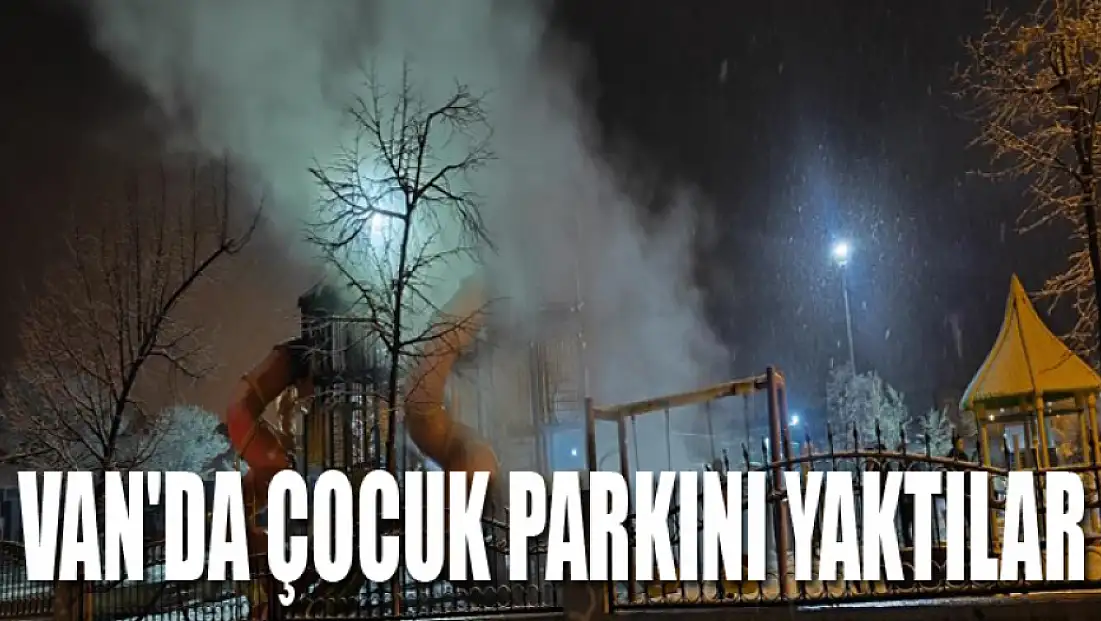 Van'da çocuk parkını yaktılar