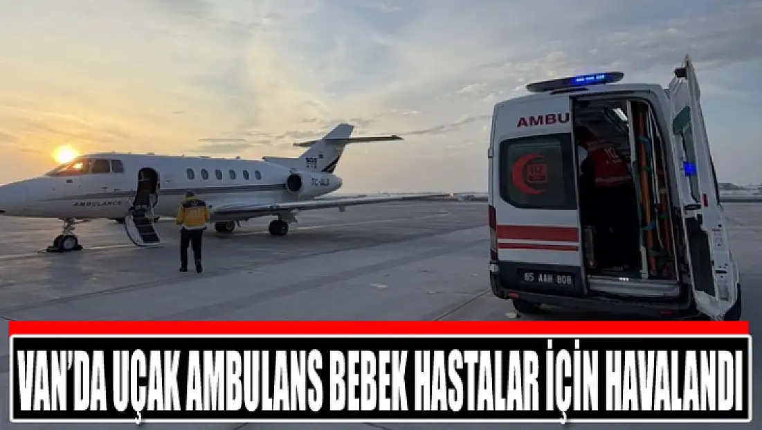 Van’da uçak ambulans bebek hastalar için havalandı