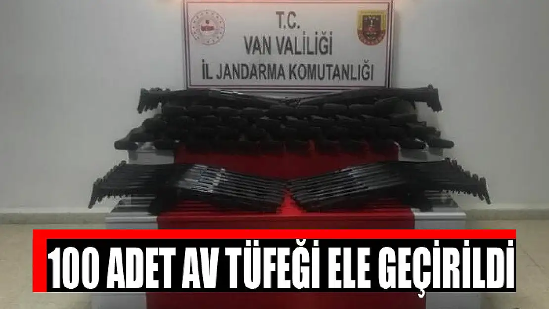 100 adet av tüfeği ele geçirildi