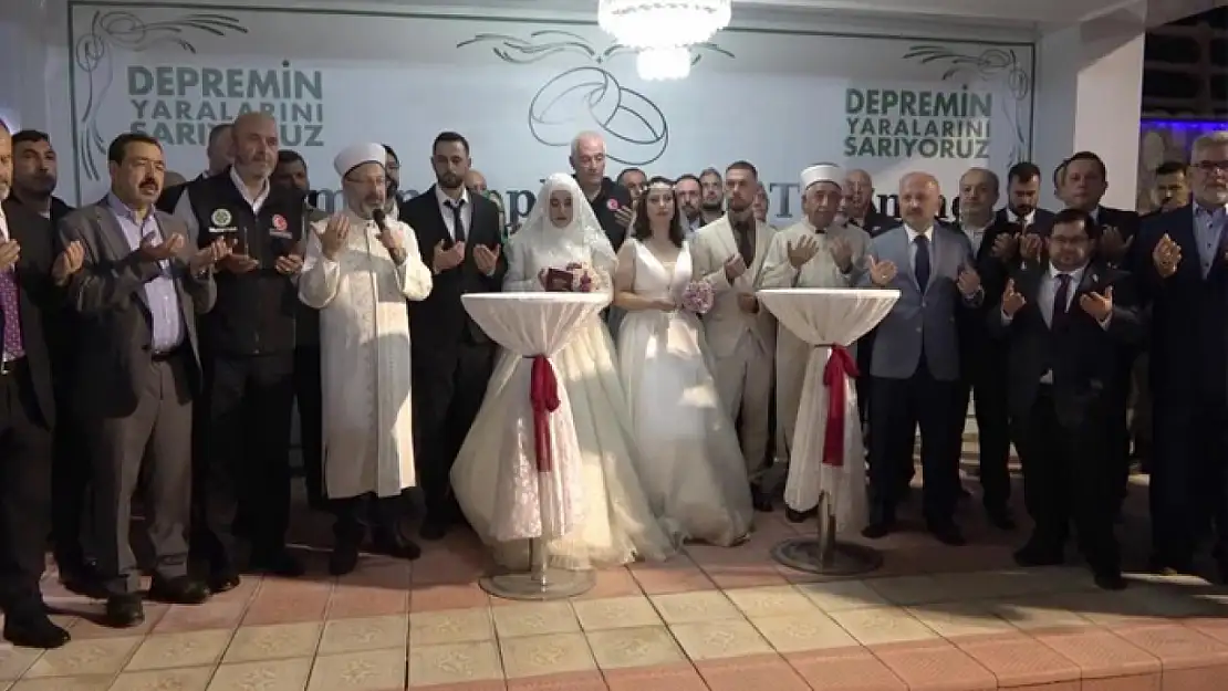 100 depremzede çiftin nikahı kıyıldı
