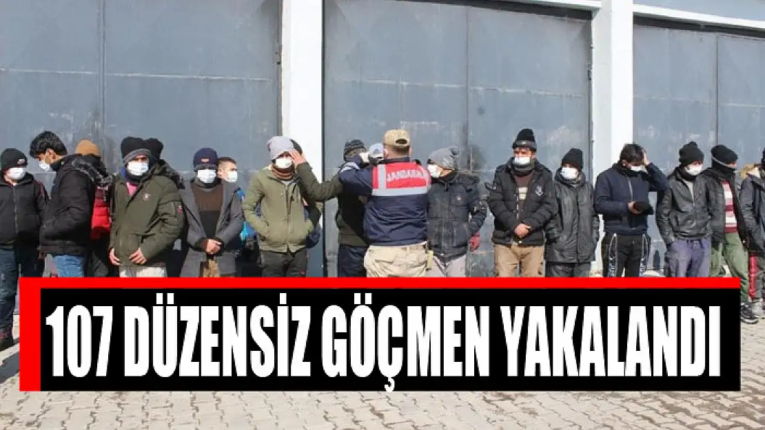 107 düzensiz göçmen yakalandı