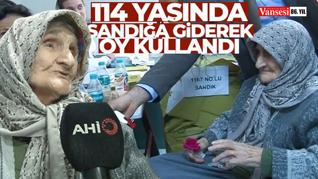 114 yaşında sandığa giderek oy kullandı