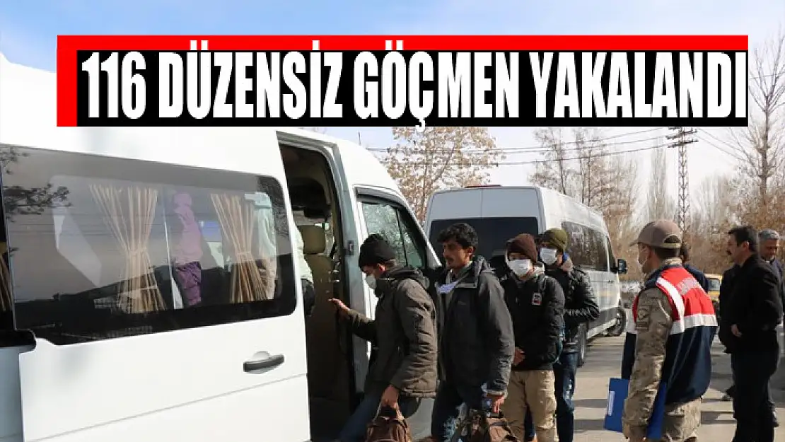 116 düzensiz göçmen yakalandı