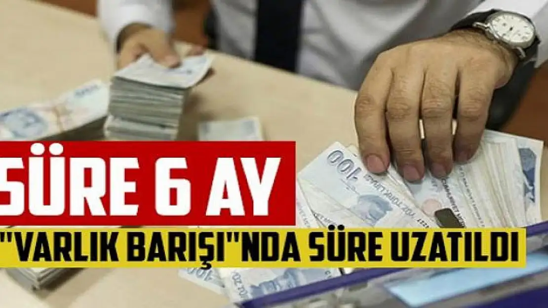 Varlık barışında süre 6 ay uzadı 