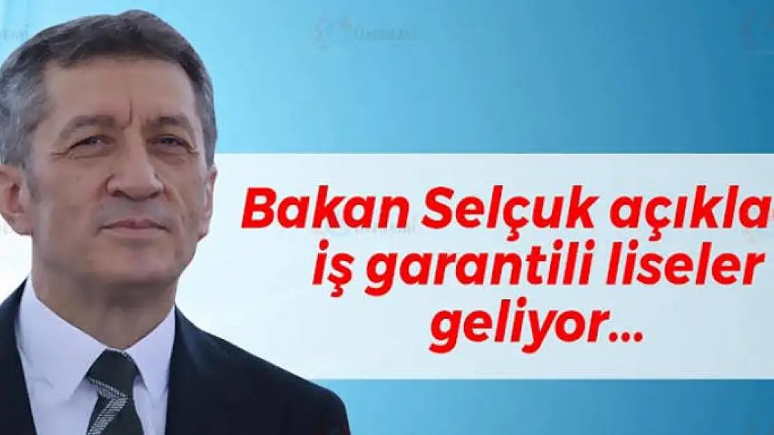 İş garantili liseler geliyor 