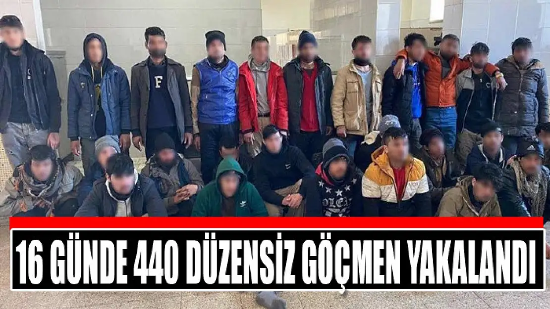 16 günde 440 düzensiz göçmen yakalandı