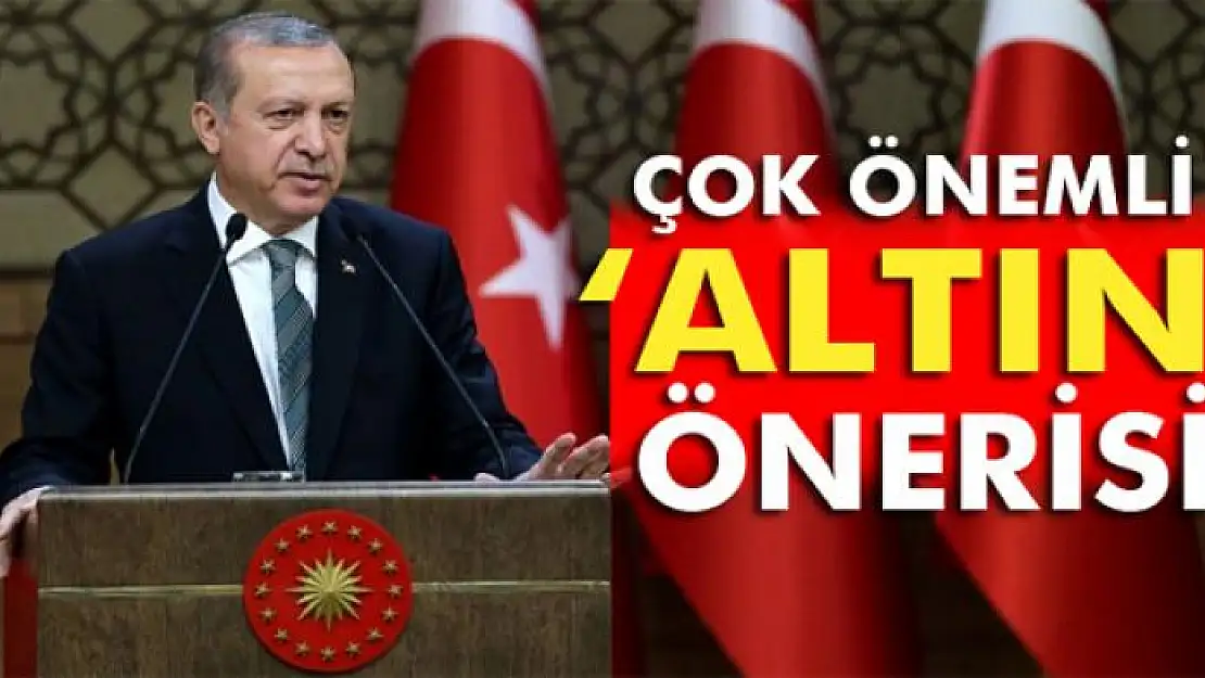 Cumhurbaşkanı Erdoğan'dan 'Altın' önerisi