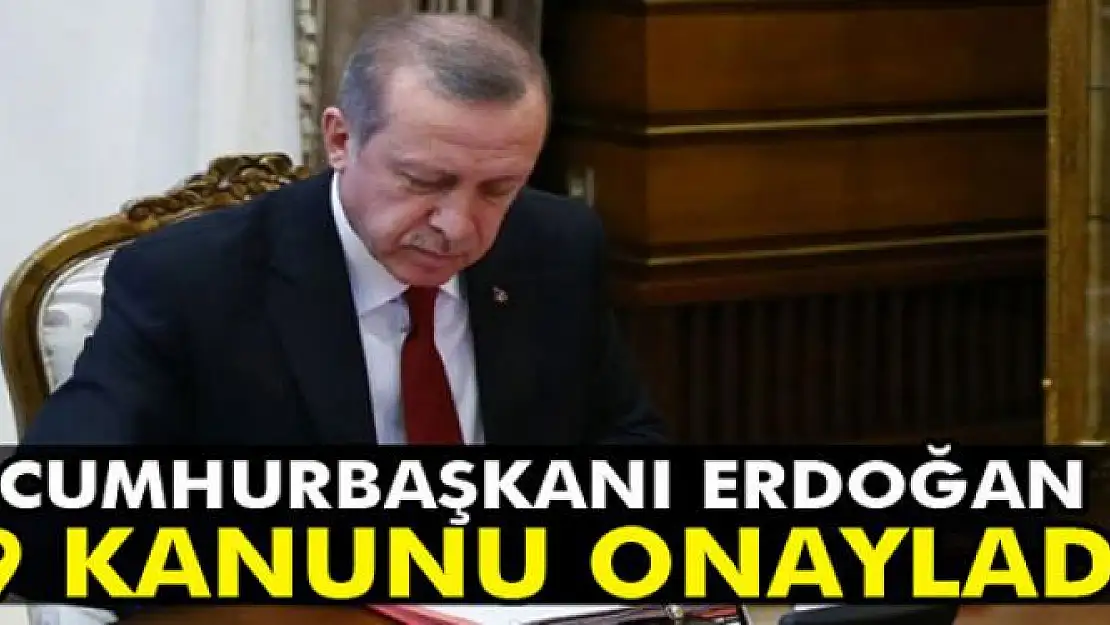 Cumhurbaşkanı Erdoğan, 9 kanunu onayladı