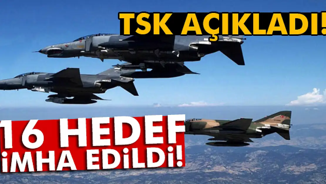 TSK: 'El Bab bölgesinde DEAŞ terör örgütüne ait 16 hedef imha edildi'