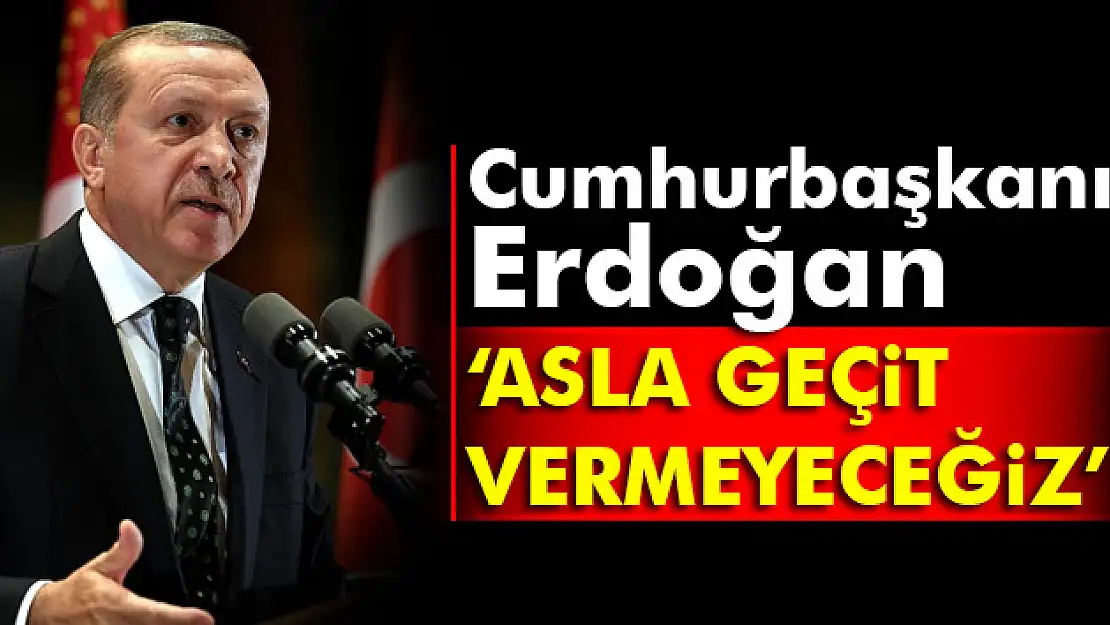 Cumhurbaşkanı Erdoğan: Asla geçit vermeyeceğiz