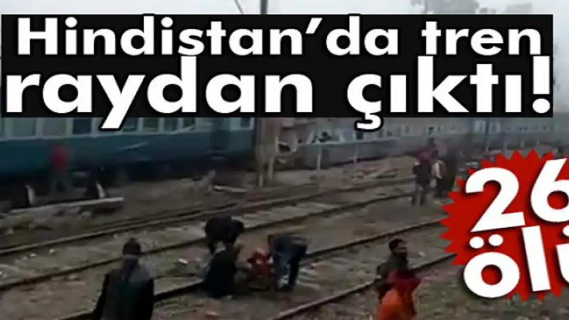 Hindistan'da tren raydan çıktı: 26 ölü