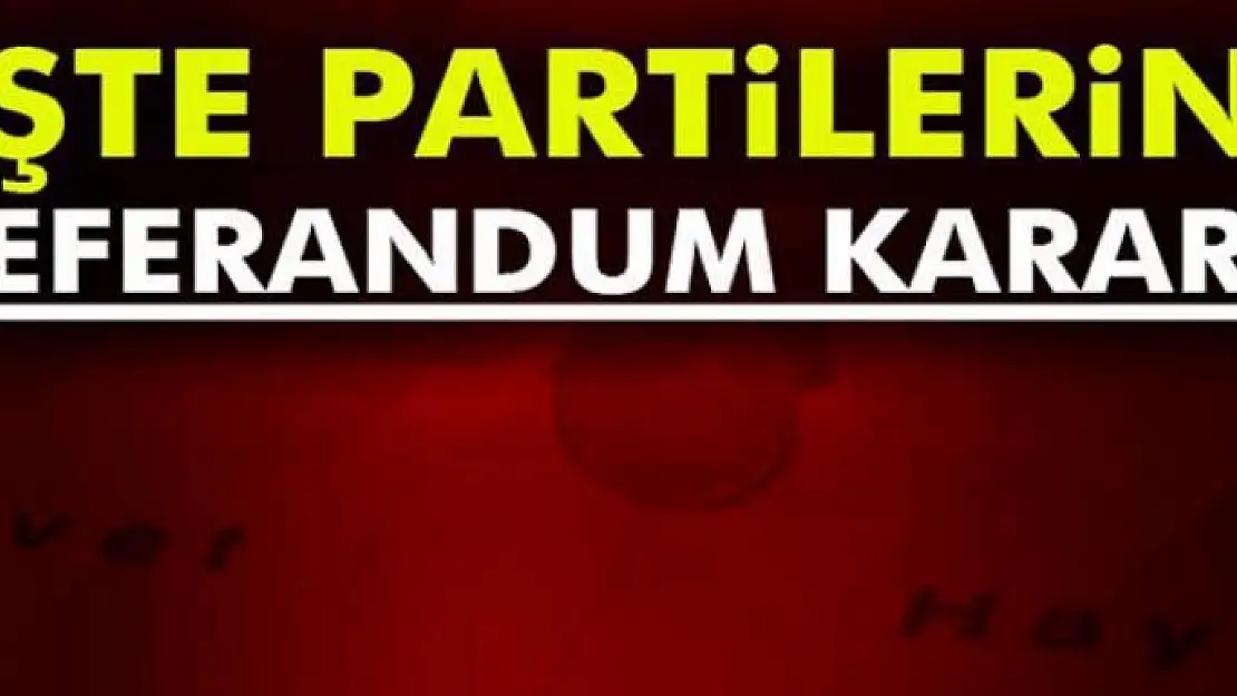 Hangi parti referandumda ne oy kullanacak