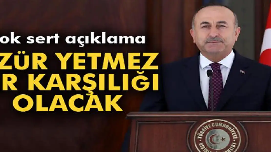 Bakan Mevlüt Çavuşoğlu: 'Bunun bir karşılığı olacak, özür dilemek yetmez'