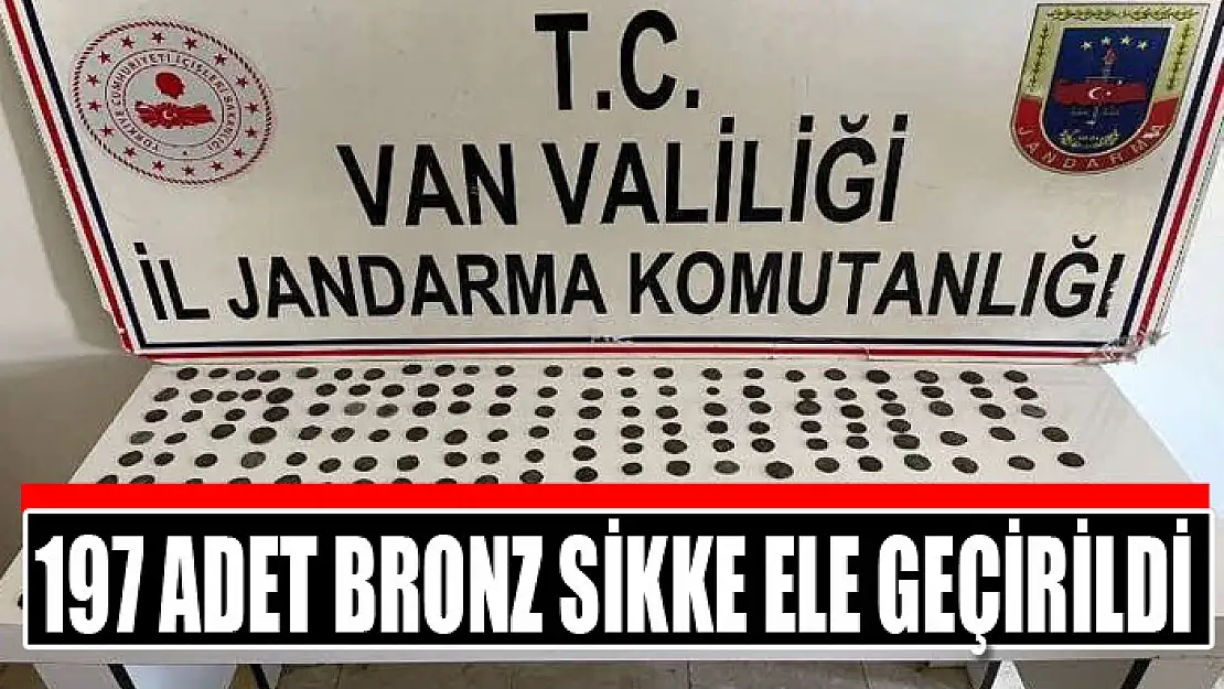 197 adet bronz sikke ele geçirildi