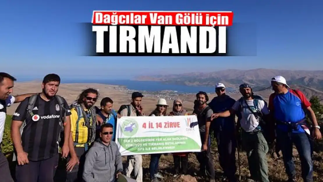 Dağcılar Van Gölü için tırmandı