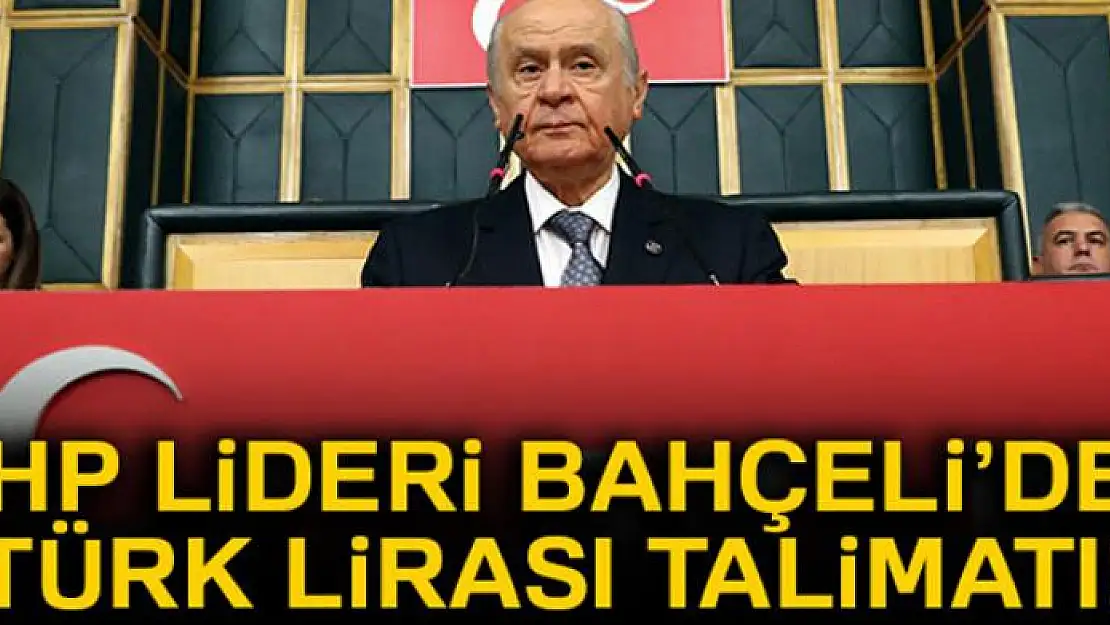 MHP Lideri Bahçeli'den partililere TL talimatı