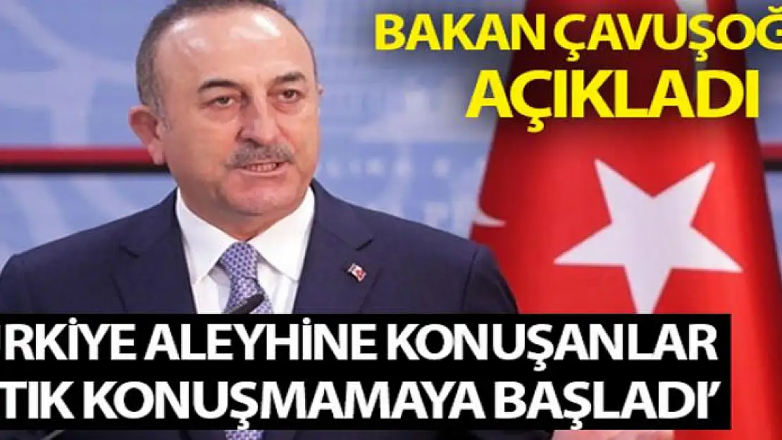 Dışişleri Bakanı Çavuşoğlu: 'Türkiye aleyhine konuşanlar artık konuşmamaya başladı'