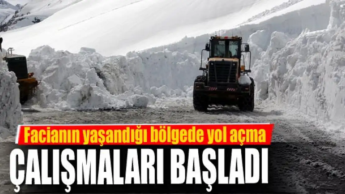 Facianın yaşandığı bölgede yol açma çalışmaları başladı