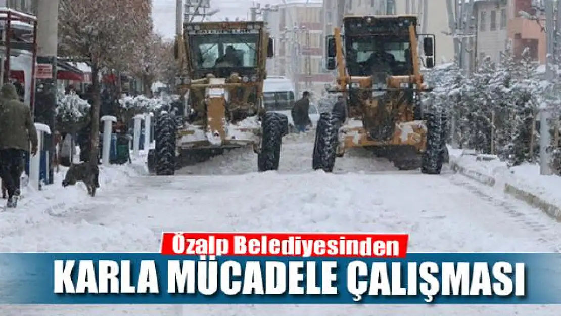 Özalp Belediyesinden karla mücadele çalışması