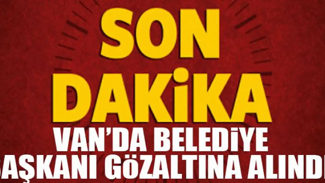 Van'da belediye başkanı gözaltına alındı 