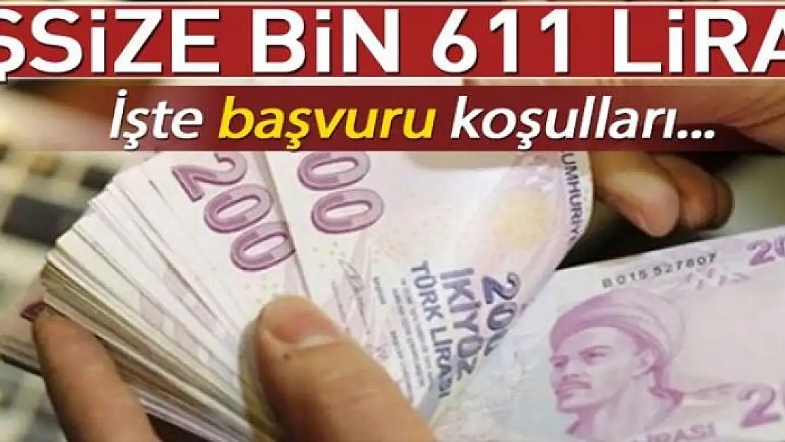 İşsize bin 611 lira 