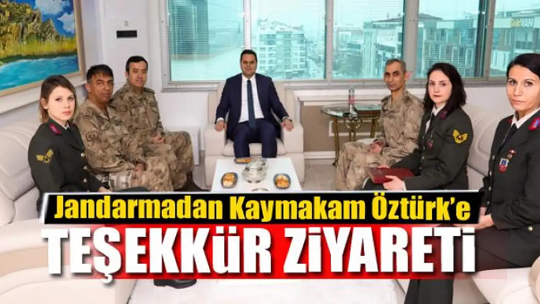 Jandarmadan İpekyolu Belediye Başkan Vekili Öztürk'e teşekkür ziyareti