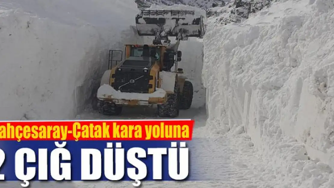 Bahçesaray-Çatak kara yoluna 2 çığ düştü