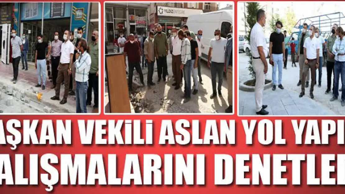 Başkan Vekili Aslan yol yapım çalışmalarını denetledi