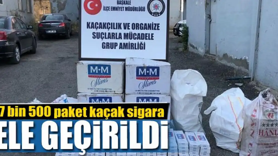 Van'da 7 bin 500 paket kaçak sigara ele geçirildi