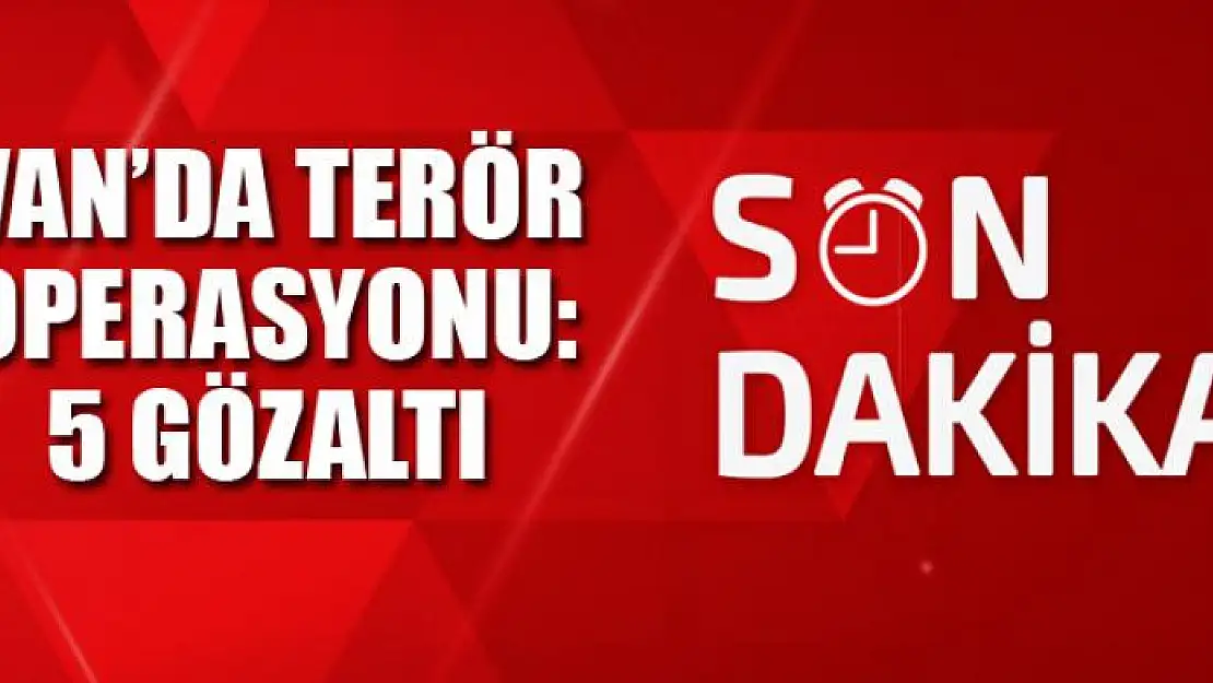 Van'da terör operasyonu: 5 gözaltı