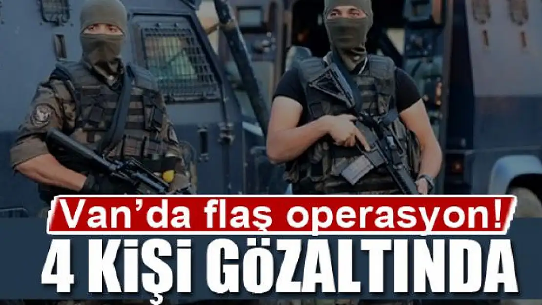 Van'da terör operasyonu: 4 gözaltı 