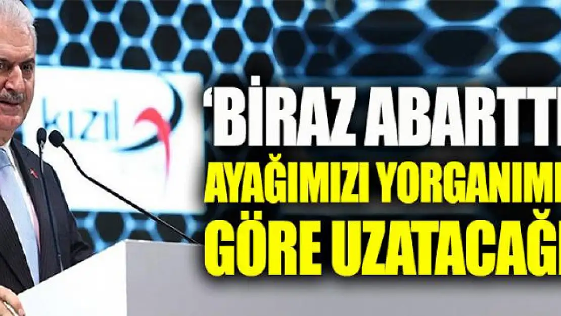 Yıldırım: Ayağımızı yorganımıza göre uzatacağız