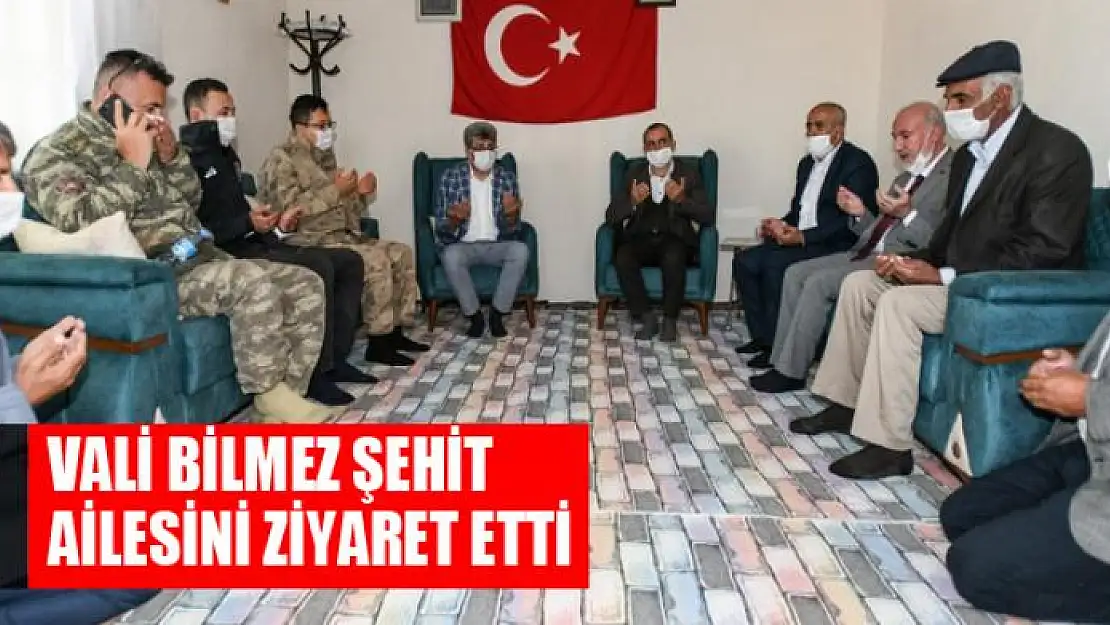 Vali Bilmez şehit ailesini ziyaret etti