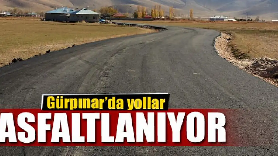 Gürpınar'da yol asfaltlama çalışması