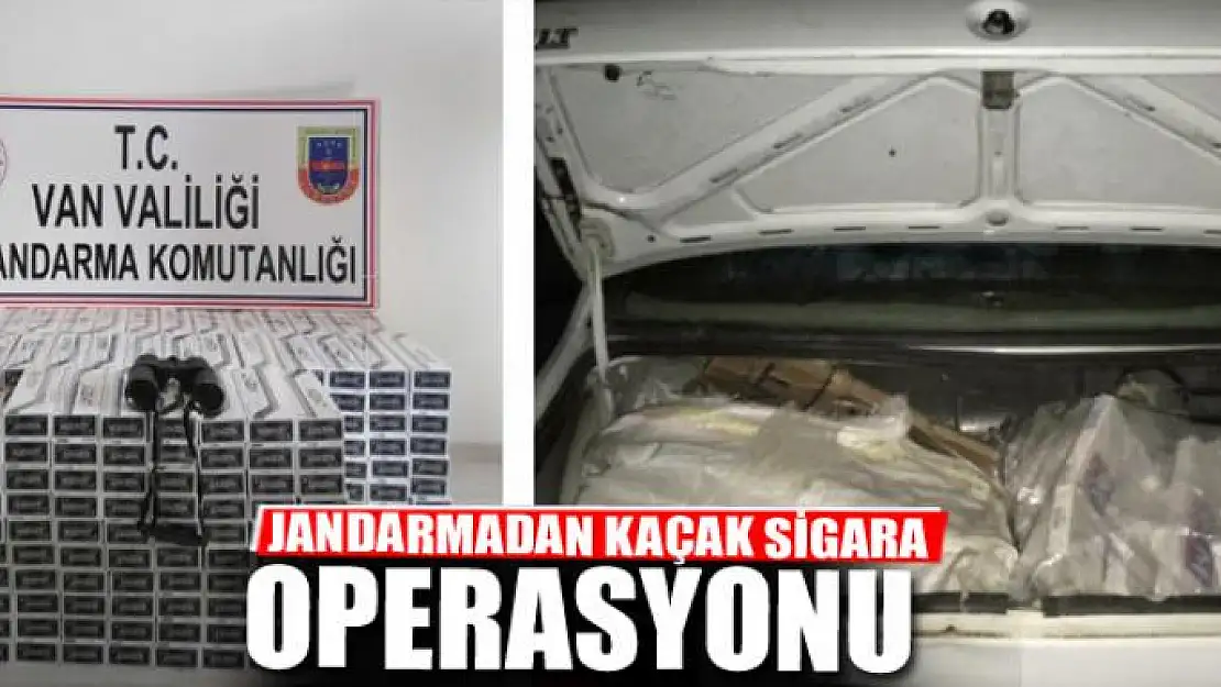 Jandarmadan kaçak sigara operasyonu