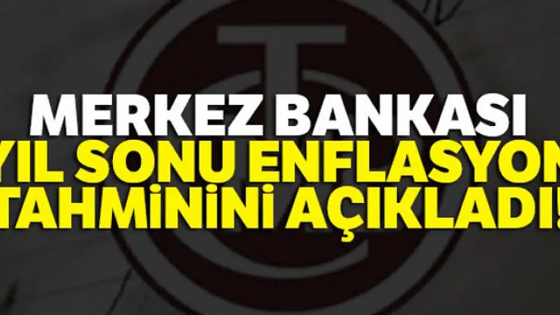 Merkez Bankası yıl sonu enflasyon tahminini açıkladı