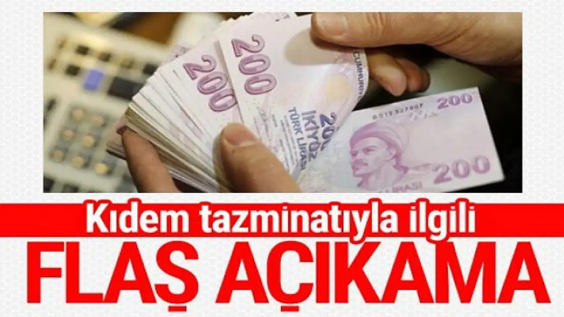 Kıdem tazminatı son durum Binali Yıldırım açıkladı