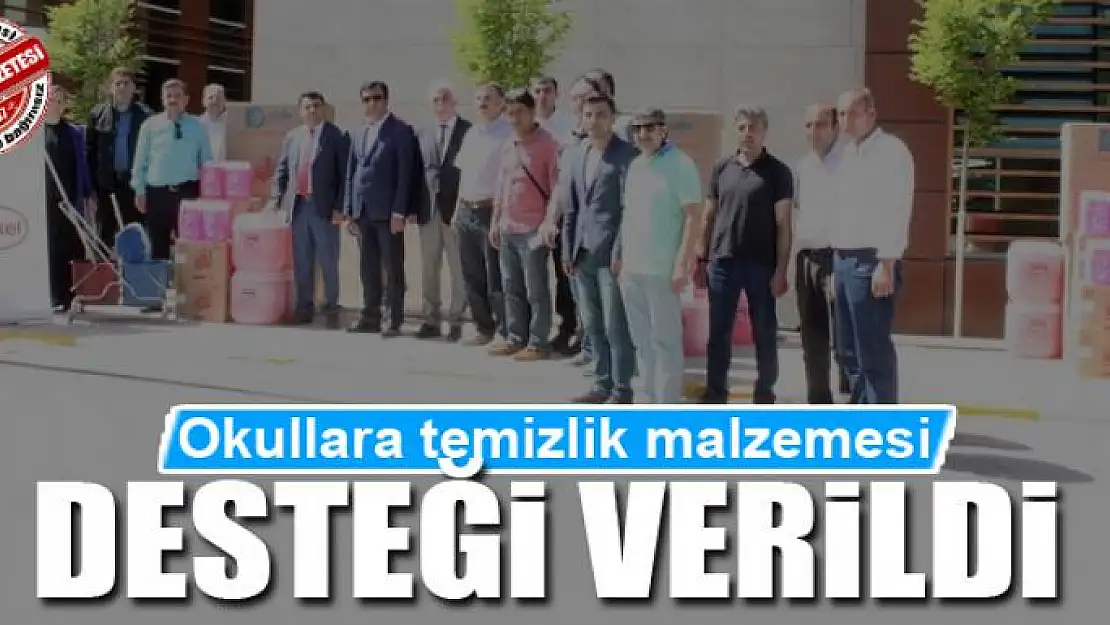 Okullara temizlik malzemesi desteği