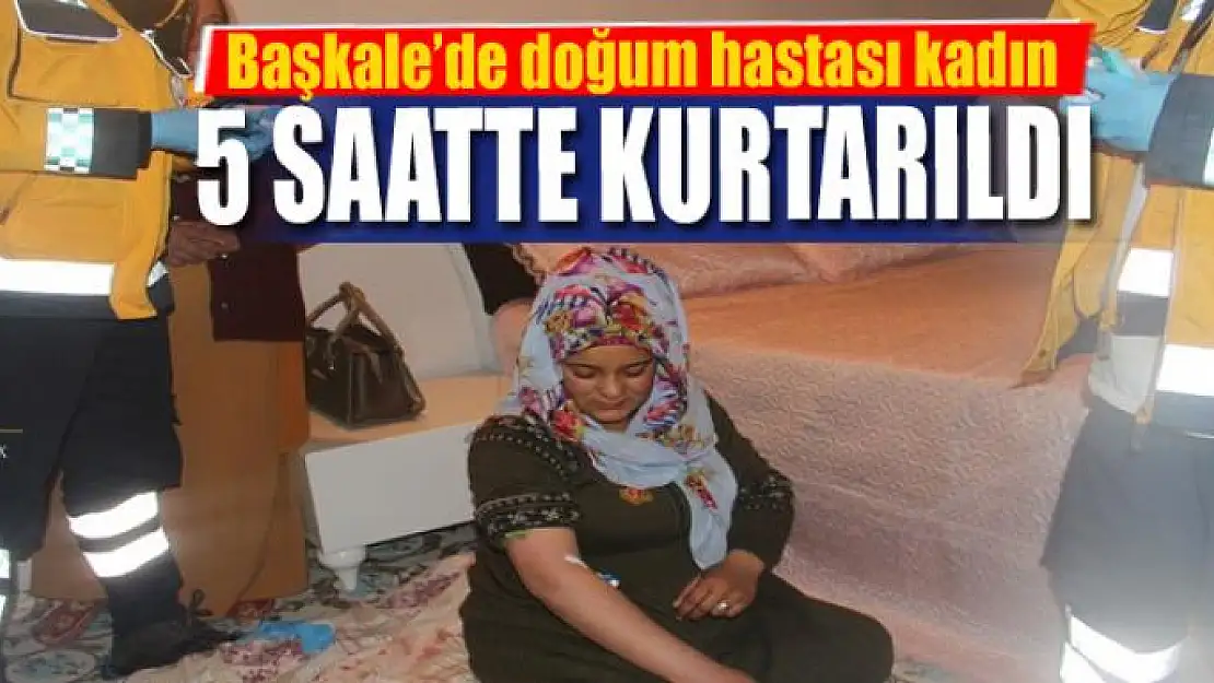 Başkale'de doğum hastası kadın 5 saatte kurtarıldı