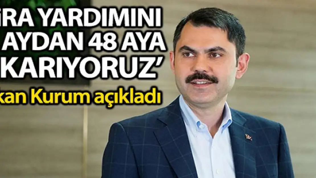 Bakan Kurum: 'Dönüşüm projesi bitmediği için mağdur vatandaşa kira yardımını 36 aydan 48 aya çıkarıyoruz'