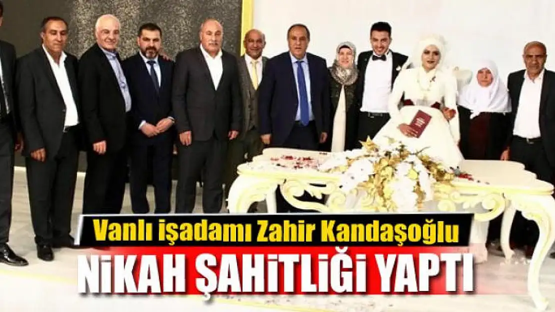 Kandaşoğlu nikah şahitliği yaptı